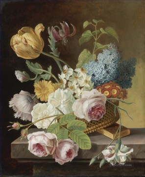 Flores Painting - Tulipanes y rosas en flor